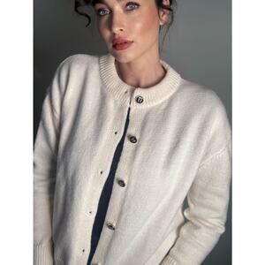 Vintage Look 1950s Sockhop Long Sleeve Knit Cardigan Demure Unbranded Sz L